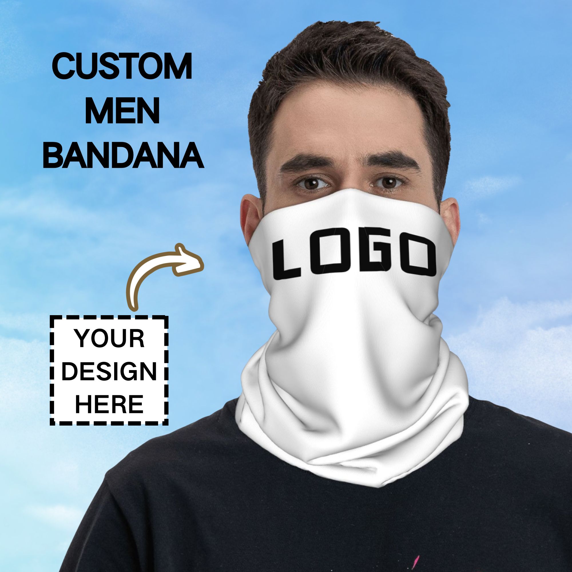 Neck Gaiter Face Cover - Personalizowany komin na szyję z własnym